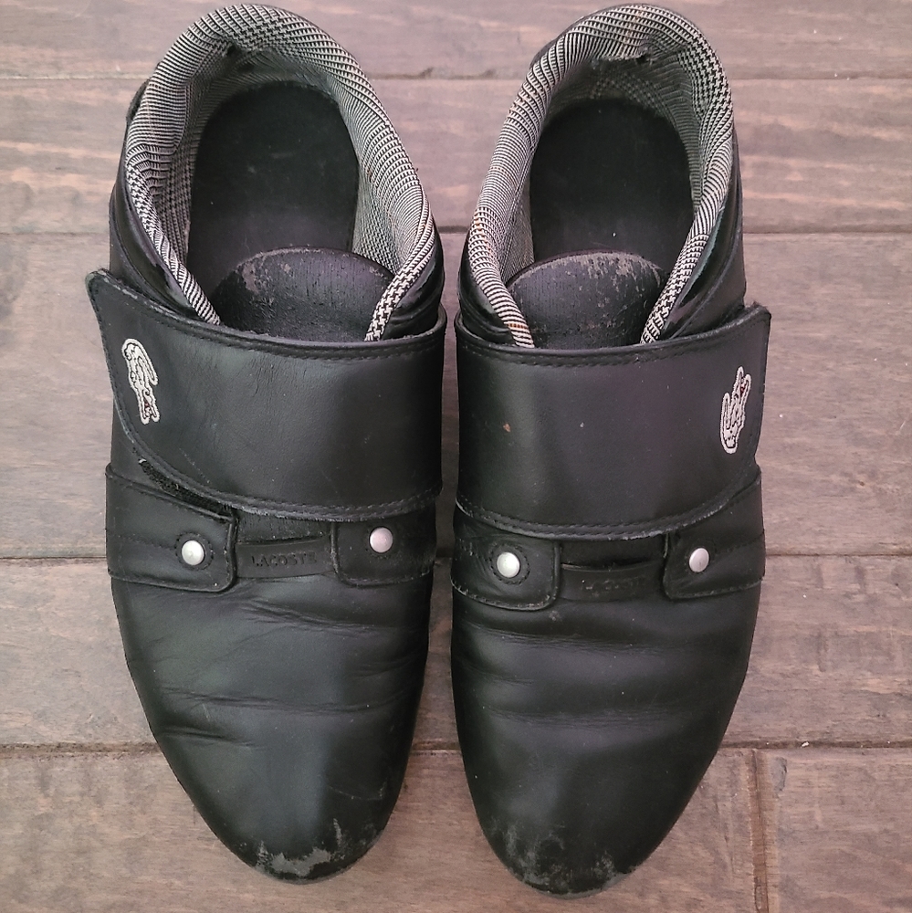 Lacoste Womens Misano Velcro Leather Tennis Shoes Size 6